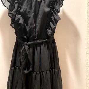 Stevie Hender black ruffle dress sz. M